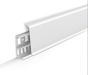 Плинтус напольный Ideal Деконика D70 001 Белый матовый