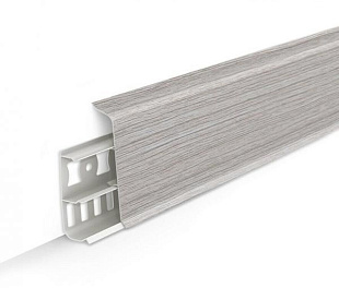 Плинтус напольный Ideal Деконика D70 253 Ясень серый