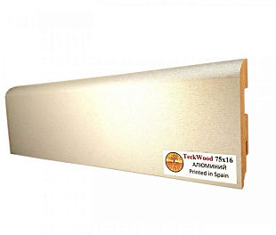 Плинтус напольный МДФ TeckWood Алюминий (75х16)