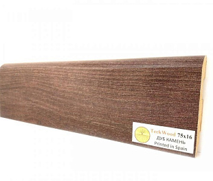 Плинтус напольный МДФ TeckWood Дуб Камень (Oak Stone) (75х16)