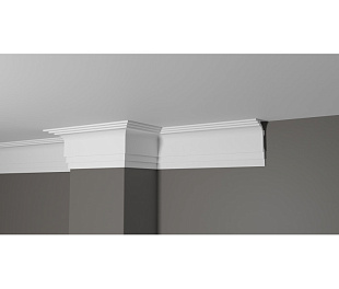 Плинтус потолочный из дюрополимера Белая Лепнина Decor-Dizayn DD515