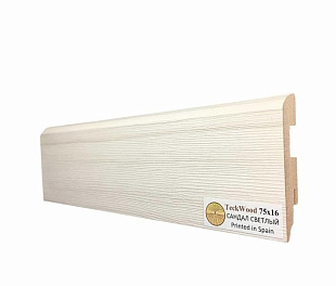 Плинтус напольный МДФ TeckWood Сандал Светлый (75х16)