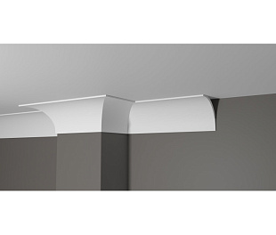 Плинтус потолочный из дюрополимера Белая Лепнина Decor-Dizayn DD46