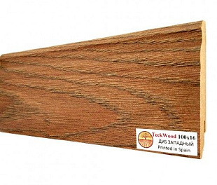 Плинтус напольный МДФ TeckWood Дуб Западный (Oak West) (100x16)