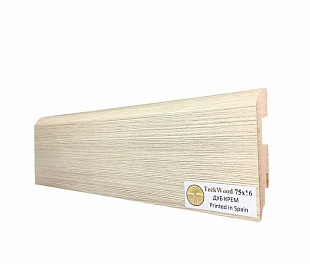 Плинтус напольный МДФ TeckWood Дуб Крем (75х16)
