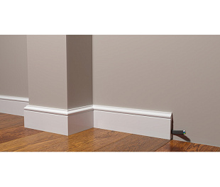 Плинтус напольный из дюрополимера Decor-Dizayn Белая Лепнина DD005