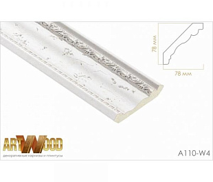Плинтус потолочный Hiwood A110-W4