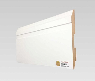 Плинтус напольный МДФ TeckWood Белый Вектор (140х16)
