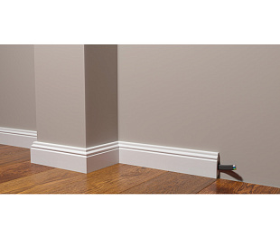 Плинтус напольный из дюрополимера Decor-Dizayn Белая Лепнина DD27