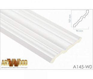 Плинтус потолочный Hiwood A145-W0